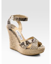 Jimmy Choo | Natural Pheonix Espadrille Wedges | Lyst