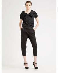 Nina Ricci | Black Bow-front Top | Lyst