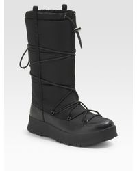 Prada | Black Harness Boot | Lyst