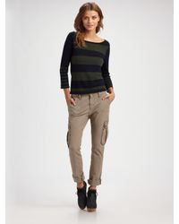 Rag & Bone | Blue Striped Boatneck Sweater | Lyst