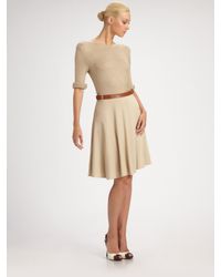 Ralph Lauren Collection | Brown Silk/cashmere Crewneck Sweater | Lyst