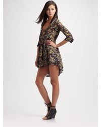 SUNO | Multicolor Silk Tiered Tie-back Tunic Dress | Lyst