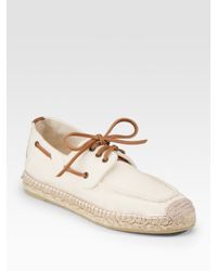 Tory Burch | White Top Sider Canvas Espadrilles | Lyst