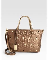 Badgley Mischka | Metallic Kelly Ii Quilted Leather Tote | Lyst