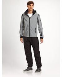 Burberry Sport | Gray Zip-sleeve Nylon Hoodie for Men | Lyst