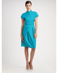 Max Mara | Blue Senape Wrap Dress | Lyst
