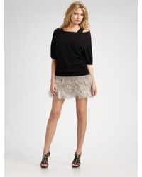 Robert Rodriguez | Natural Ostrich Feather Mini Skirt | Lyst