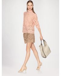 Stella McCartney | Pink Monaroa Cotton Lace Top | Lyst