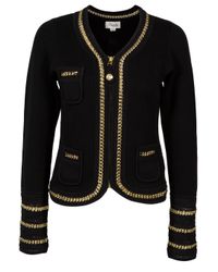 Temperley London | Black Denver Chain Detail Knit Jacket | Lyst