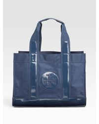 Tory Burch | Blue Tory Nylon Tote | Lyst