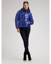 Moncler | Blue Bady Hooded Down Jacket | Lyst