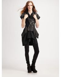 DRKSHDW by Rick Owens | Black Short Sleeve Zip Jacket | Lyst