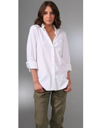 Theory | White Macina Wealth Shirt | Lyst
