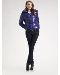 Duvetica | Blue Hooded Puffer Coat | Lyst