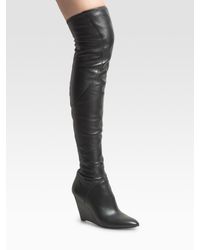 Belle By Sigerson Morrison | Black Over-the-knee Wedge Boots | Lyst
