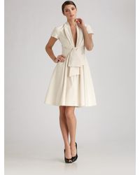 Dior | White Textured Cotton Dress | Lyst