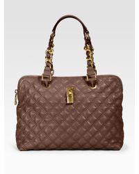 Marc Jacobs | Brown Lacquered Quilting Fifth Avenue Shoulder Bag | Lyst