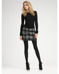 Theory | Gray Kalima Plaid Skirt | Lyst