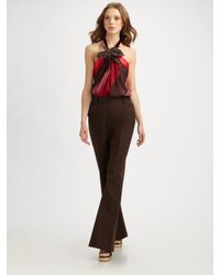 Marc Jacobs | Pink Colorblocked Silk Halter Top | Lyst
