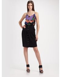Tibi | Black Lillian Silk Skirt | Lyst