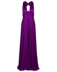Issa | Purple Silk-chiffon Gown | Lyst