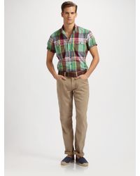 Polo Ralph Lauren | Green Five-pocket Linen/cotton Pants for Men | Lyst