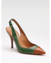 Edmundo Castillo | Brown Two-tone Slingbacks | Lyst