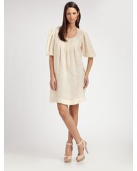 Sophie Theallet | White Damask Baby Doll Dress | Lyst
