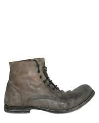 A Diciannoveventitre | Brown Vntaged Calfskin Low Boots for Men | Lyst