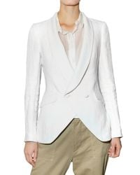 Boy by Band of Outsiders | White Double Breasted Linen Jacket | Lyst