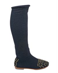 Judari | Blue Elastic Wool Studded Toe Boots | Lyst