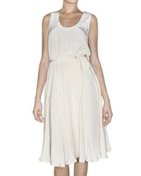 Marc By Marc Jacobs | White Silk Tie Waist Dress | Lyst