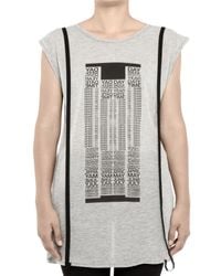 Rad Hourani | Gray Logo Print Suspenders Jersey Top for Men | Lyst
