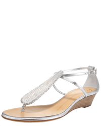 Giuseppe Zanotti | Metallic Jeweled Demi-wedge Sandals | Lyst