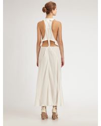 Alexander Wang | White Paneled V-neck Maxi Dress | Lyst