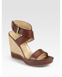 Stuart Weitzman | Brown X-ray Ankle-wrap Espadrilles | Lyst