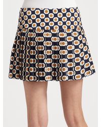 Theory | Blue Sylvian Silk Pleated Skirt | Lyst