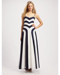 MILLY | Blue Sleeveless Anais Hostess Dress | Lyst