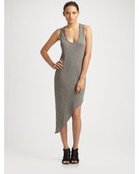 Helmut Lang | Gray Drone Jersey Dress | Lyst
