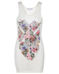 Jonathan Saunders | White Floral Mosaic Tank Top | Lyst