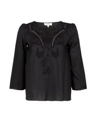 Vanessa Bruno Athé | Black Broderie Anglaise Top | Lyst