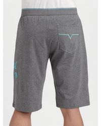 DIESEL | Gray Jersey Lounge Shorts for Men | Lyst