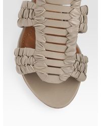 Givenchy | Black Virginia Woven Leather Sandals | Lyst