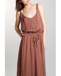 Giada Forte | Brown Silk Maxi Dress in Rosa | Lyst