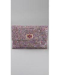 Anya Hindmarch | Pink Valorie Glitter Clutch | Lyst