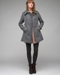 Tulle | Green Asymmetrical Ruffle Coat | Lyst