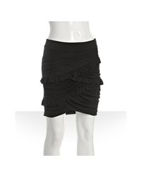 Leifsdottir | Black Onyx Jersey Ruffle Skirt | Lyst