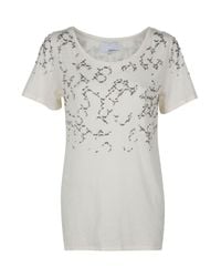 3.1 Phillip Lim | Natural T-shirt with Fading Rhinestones | Lyst