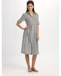 Tory Burch | Gray Clemence Cotton Gauze Dress | Lyst