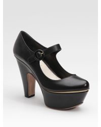 Prada | Black Platform Mary Jane Pumps | Lyst